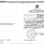 Удостоверение - Шапошников Дмитрий Анатольевич