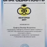 Благодарность 4 - Ерофеев Виктор Валерьевич