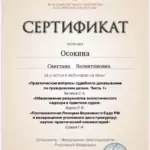 Сертификат 10 сентября 2025 - Осокина Светлана Валентиновна