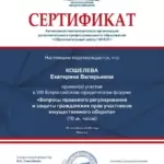 Сертификат от 18.09.2024 г. - Кошелева Екатерина Валерьевна