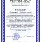 Сертификат 3 - Кузьмин Виталий Анатольевич