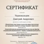 Сертификат - Чернокальцев Дмитрий Андреевич