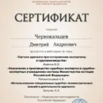 Сертификат - Чернокальцев Дмитрий Андреевич