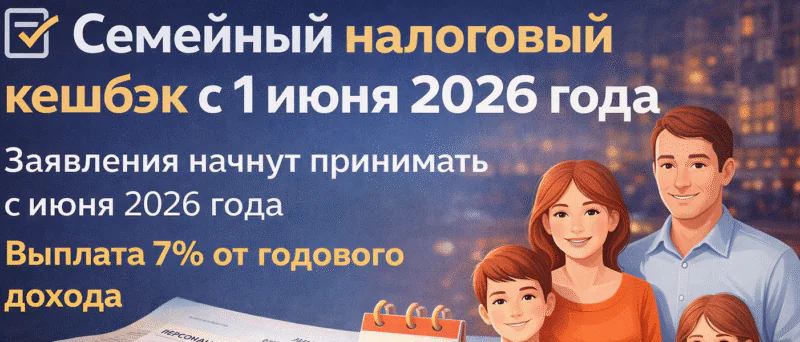Юрист Гарин Никита Вадимович объясняет: Заявления на семейный налоговый кешбэк начнут принимать с 1 июня 2026 года