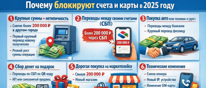 Адвокат Гучетль Заур Асланович объясняет: Основные причины, почему банки могут блокировать счета при денежных операциях на сегодняшний день