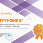 Сертификат от 16092022 - Тихонов Роберт Робертович