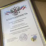 Благодарность - Вагин Илья Владимирович