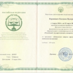 Удостоверение - Воронович Евгения Валерьевна