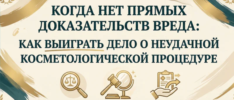 Адвокат Злобина Ирина Петровна объясняет: Когда нет прямых доказательств вреда: как выиграть дело о неудачной косметологической процедуре