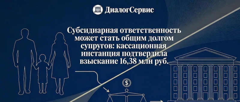 Юрист Новосельцев Артем Владимирович объясняет: Субсидиарная ответственность может стать общим долгом супругов: кассационная практика ФСЗСО