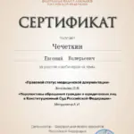 Сертификат 3 - Чечеткин Евгений Валерьевич