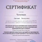 Сертификат 7 - Чечеткин Евгений Валерьевич