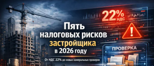 Пять налоговых рисков застройщика в 2026 году: от НДС 22% до камеральных проверок нового типа