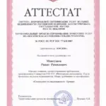 Аттастат РГР 2017 – Брокер - Мангушев Ринат Рамилевич