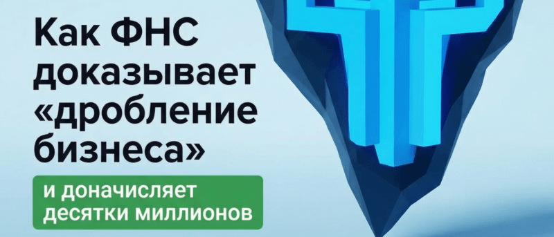 Юрист Немков Николай Владимирович объясняет: Как ФНС доказывает «дробление бизнеса» и доначисляет десятки миллионов