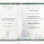 Удостоверение - Шефер Инна Юрьевна