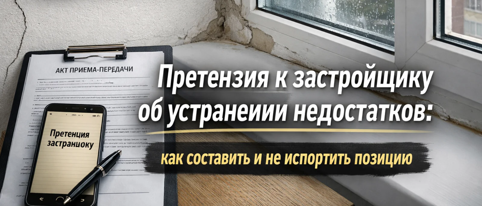 Юрист Шевчук Максим Юрьевич объясняет: Претензия к застройщику об устранении недостатков: как составить и не испортить позицию