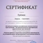 Сертификат 5 - Ерёмин Никита Сергеевич