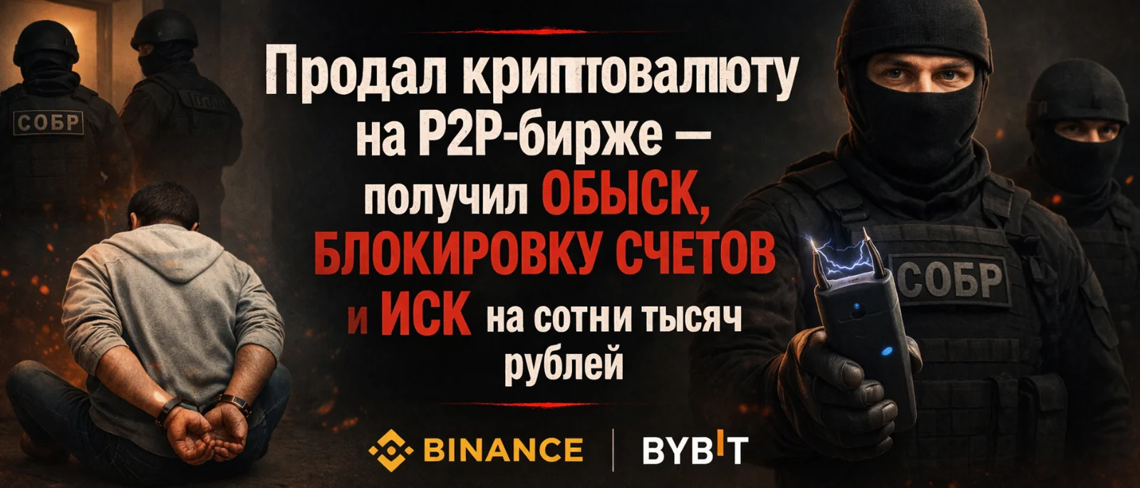 Адвокат Кузнецов Артур Рудольфович объясняет: Продал криптовалюту на проверенной P2P-бирже — получил блокировку счетов, обыск и иск