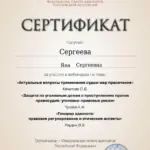 Сертификат 2 - Сергеева Яна Сергеевна