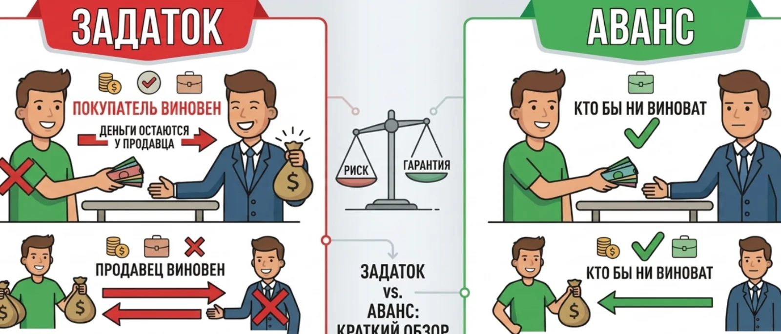 Юрист Садальская Ксения Юрьевна объясняет: Задаток vs Аванс: краткий обзор