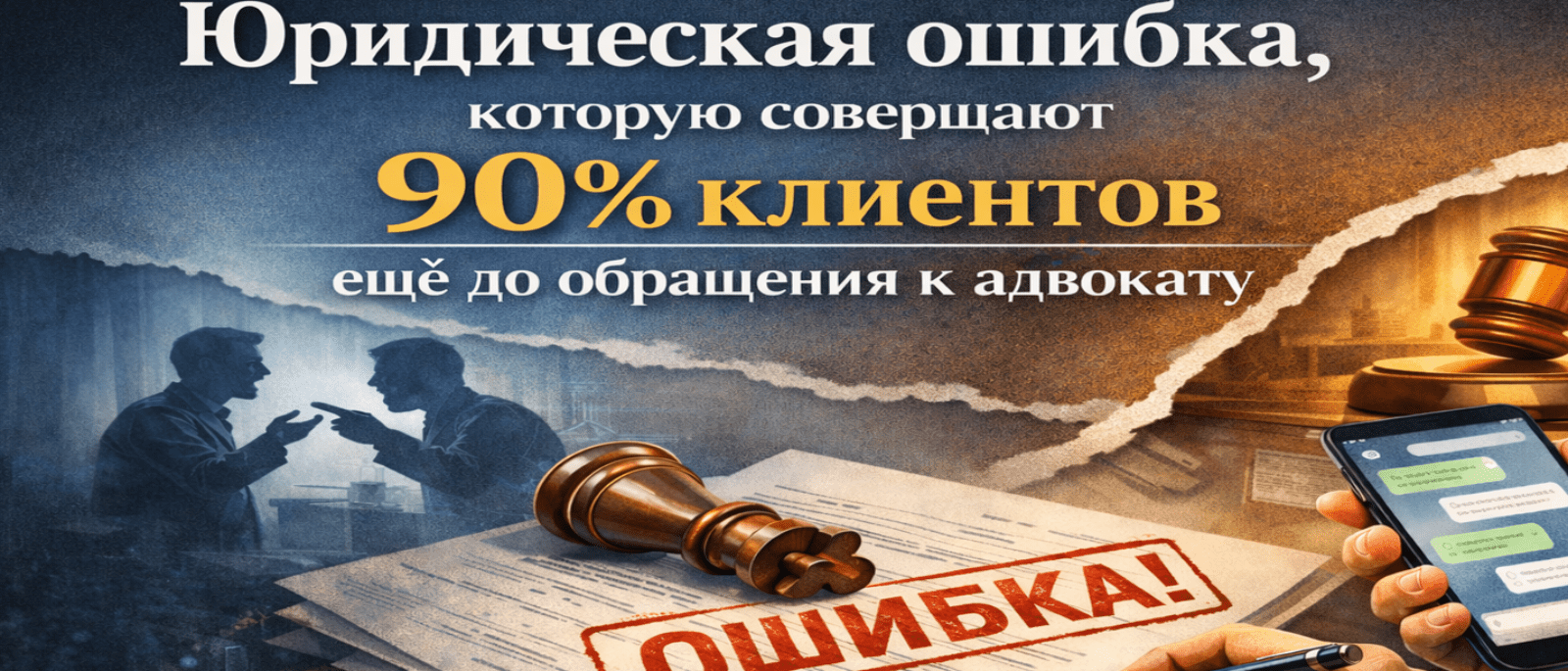Адвокат Горбанева Мария Геннадьевна объясняет: Юридическая ошибка, которую совершают 90% клиентов ещё до обращения к адвокату
