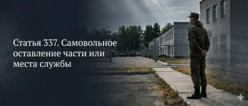 Статья 337 ук рф
