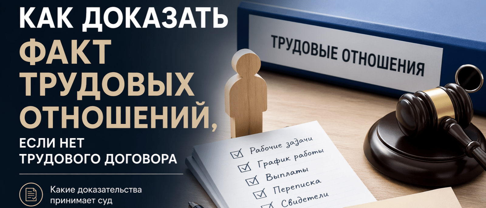 Юрист Колесникова Наталья Петровна объясняет: Как доказать факт трудовых отношений, если нет трудового договора