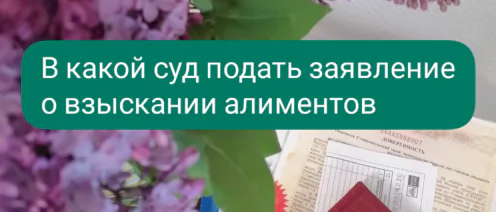 В какой суд подавать на алименты