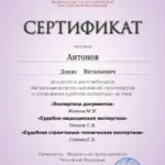 Сертификат 2 - Антонов Денис Витальевич