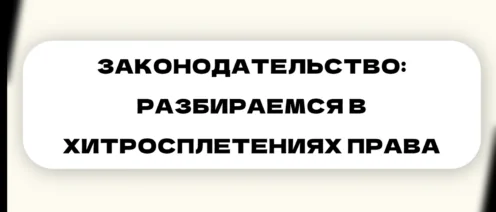 📘ЗАКОНОДАТЕЛЬСТВО: РАЗБИРАЕМСЯ В ХИТРОСПЛЕТЕНИЯХ ПРАВА
