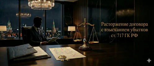 Расторжение договора с взысканием убытков или неустойки за нарушение сроков/качества (ст. 717 ГК РФ)