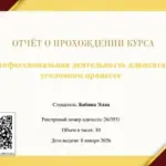 Отчет о прохождении курса - Бабина Элла Игоревна
