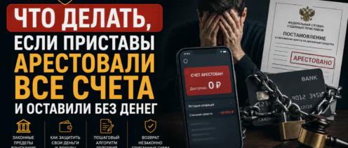 Что делать, если приставы арестовали все счета и оставили без денег
