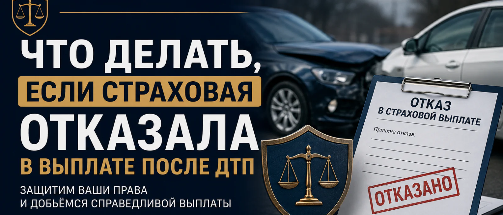 Адвокат Горбанева Мария Геннадьевна объясняет: Что делать, если страховая отказала в выплате после ДТП