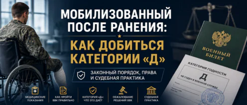 Мобилизованный после ранения: как добиться категории «Д»