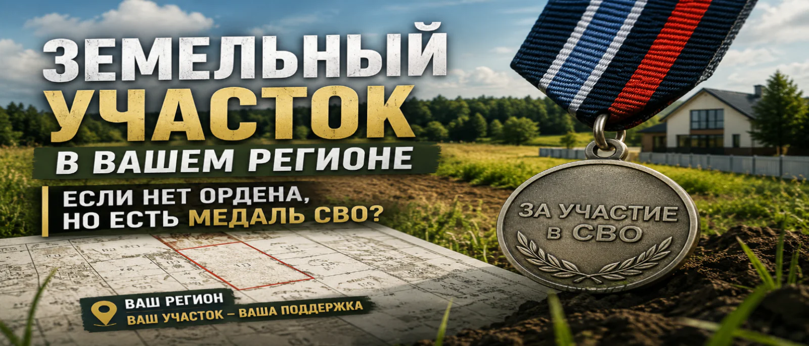Юрист Билемготов Магомед Адамович объясняет: Земельный участок в вашем регионе, если нет ордена, но есть медаль СВО