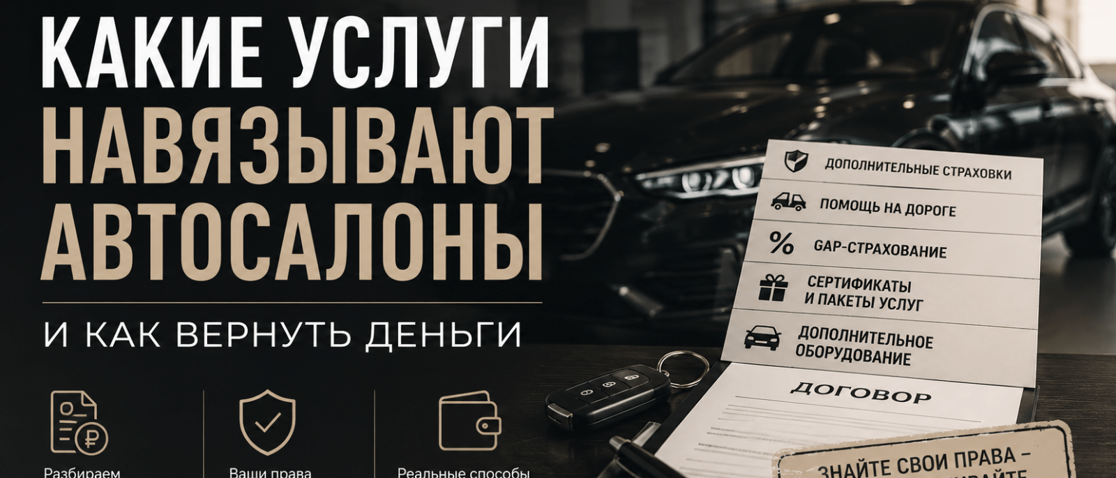 Адвокат Горбанева Мария Геннадьевна объясняет: Какие услуги навязывают автосалоны и как вернуть деньги