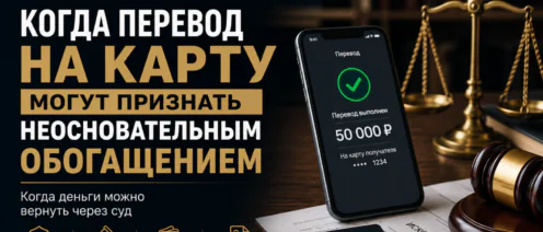 Когда перевод на карту могут признать неосновательным обогащением
