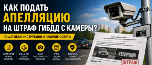 Как подать апелляцию на штраф ГИБДД с камеры