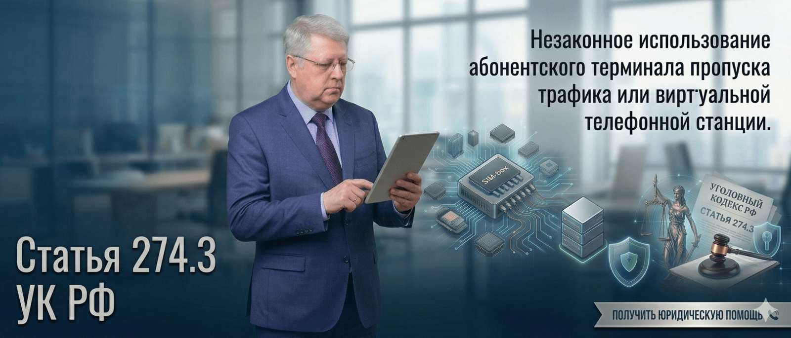 Адвокат Алексеенко Анатолий Владимирович объясняет: Статья 274.3 УК РФ: Незаконное использование сим-боксов и виртуальных АТС — как защититься