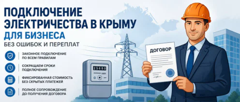 Подключение электричества для ИП и юрлиц в Крыму в 2025 году: сроки, документы, тарифы