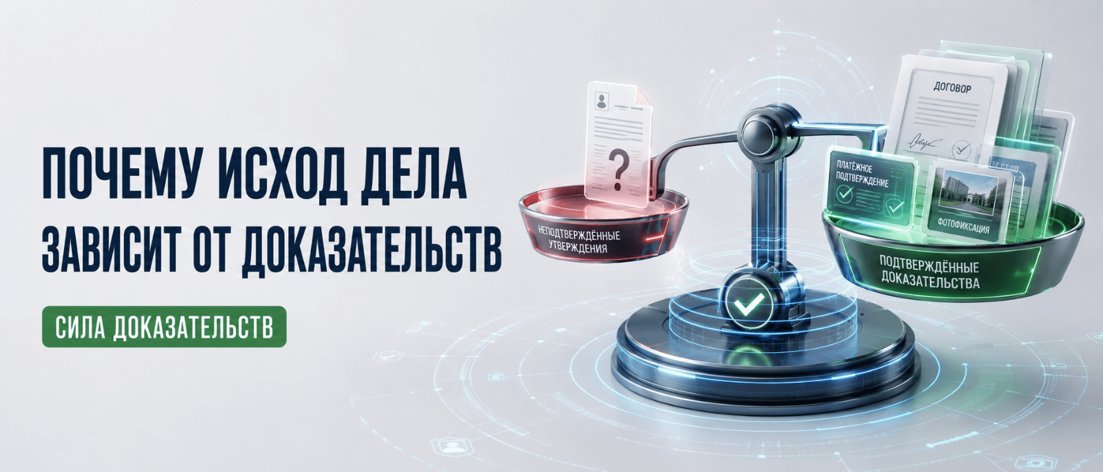 Юрист Немков Николай Владимирович объясняет: Почему исход судебного дела часто зависит от доказательств