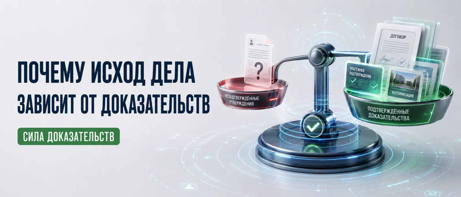 Юрист Немков Николай Владимирович объясняет: Почему исход судебного дела часто зависит от доказательств