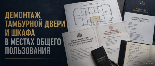 Суды обязали демонтировать тамбурную дверь и шкаф, установленные в местах общего пользования МКД