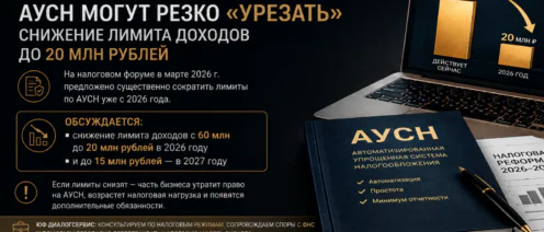 АУСН могут резко «урезать»: обсуждается снижение лимита доходов до 20 млн рублей