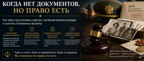 Как через суд установить родство с погибшим военнослужащим и получить положенные выплаты