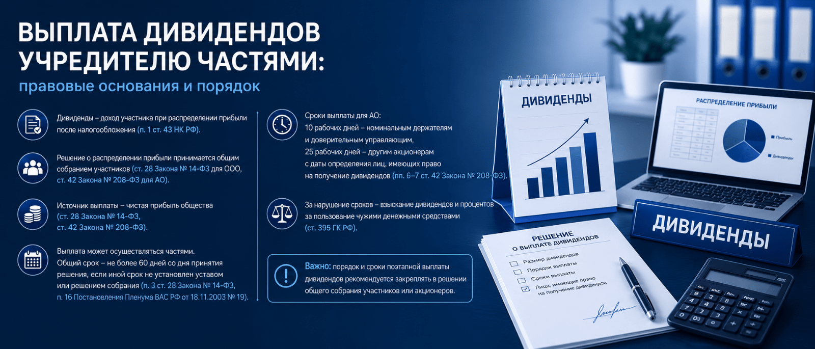 Юрист Жуйков Андрей Аркадьевич объясняет: Выплата дивидендов учредителю частями: правовые основания и порядок