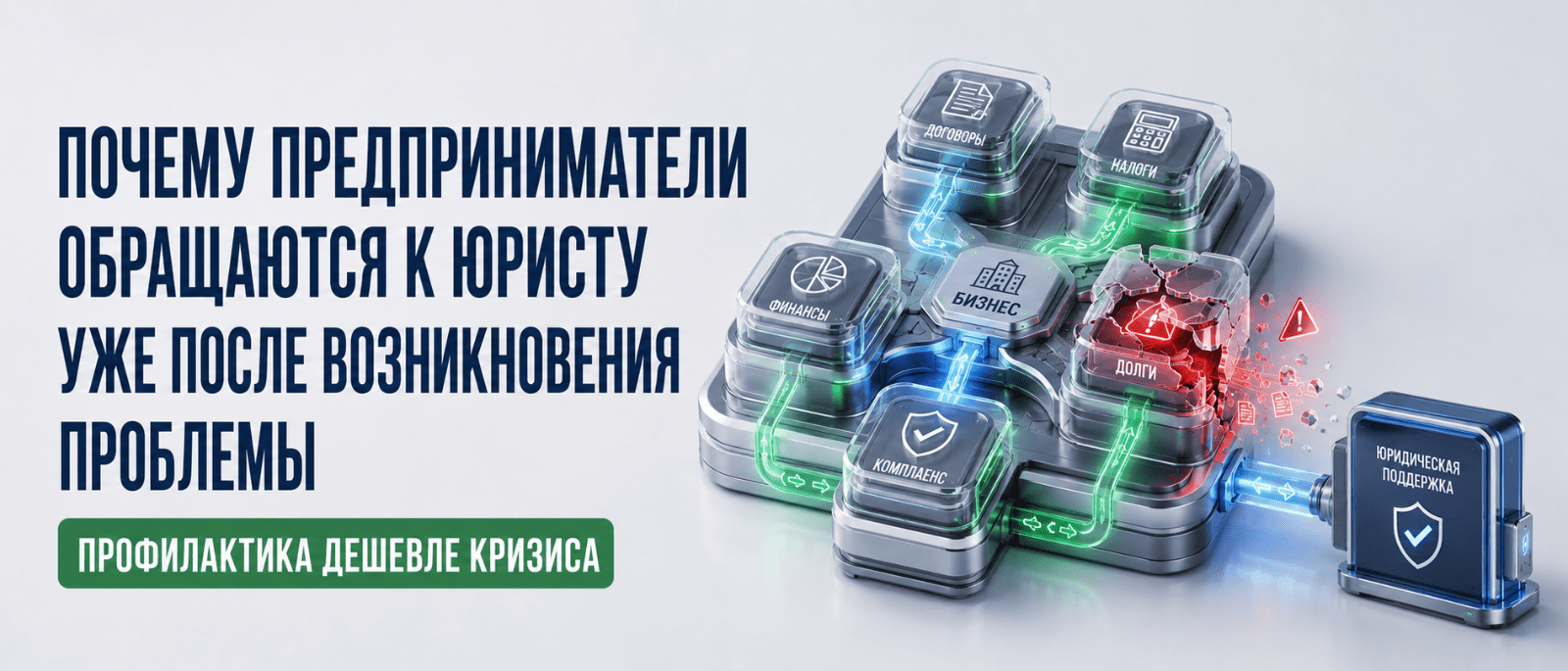 Юрист Немков Николай Владимирович объясняет: Почему предприниматели обращаются к юристу уже после возникновения проблемы