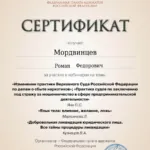 Сертификат от 11 марта 2026 г. 6 часов - Мордвинцев Роман Федорович